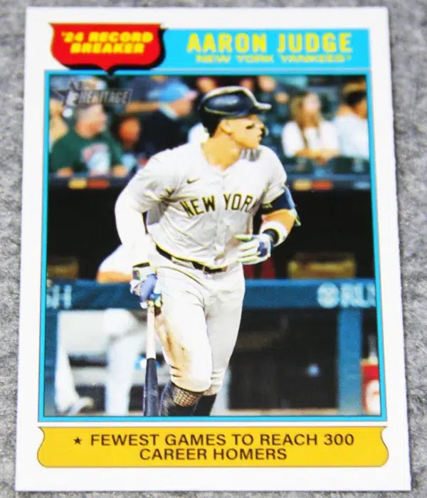2025 Aaron Judge #3 Topps Heritage '24 Record Breaker