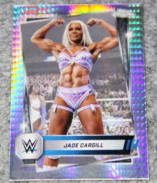 2025 Jade Cargill #25 Topps Chrome WWE Smack Down Prism Refractor