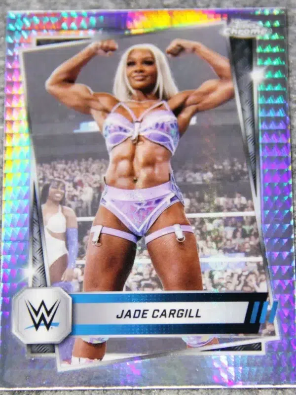 2025 Jade Cargill #25 Topps Chrome WWE Smack Down Prism Refractor