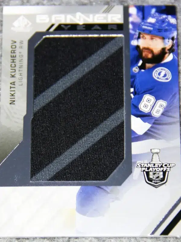 2021-22 Nikita Kucherov #BYSC-NK Upper Deck SP Game Used Banner Year Stanley Cup