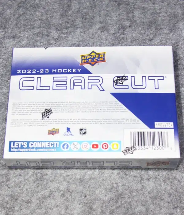2022-23 Upper Deck Clear Cut NHL Hobby Box - Sealed