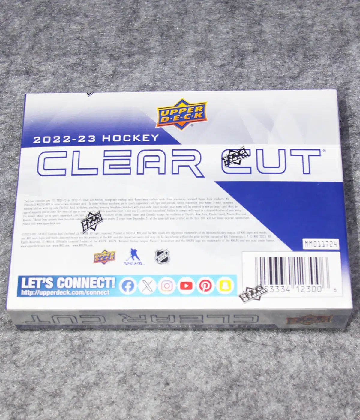 2022-23 Upper Deck Clear Cut NHL Hobby Box - Sealed