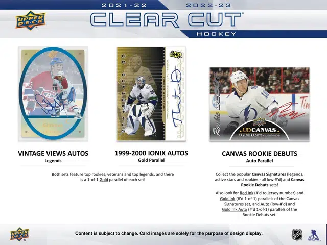 2022-23 Upper Deck Clear Cut NHL Hobby Box - Sealed