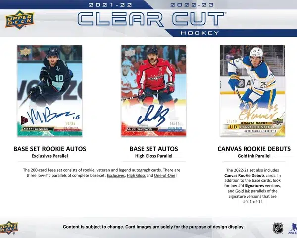 2022-23 Upper Deck Clear Cut NHL Hobby Box - Sealed