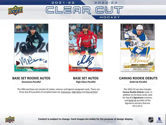 2022-23 Upper Deck Clear Cut NHL Hobby Box - Sealed