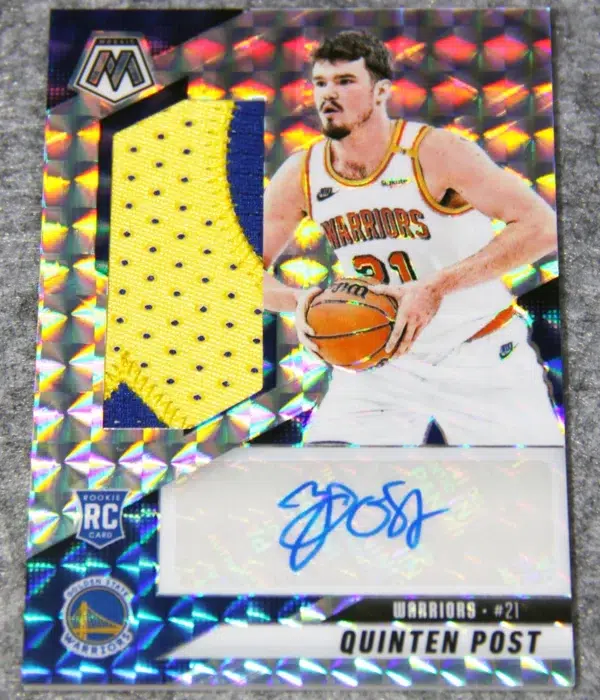 2024-25 Quinten Post #RJA-PST Panini Mosaic Rookie Jersey Auto Silver Prizm RC
