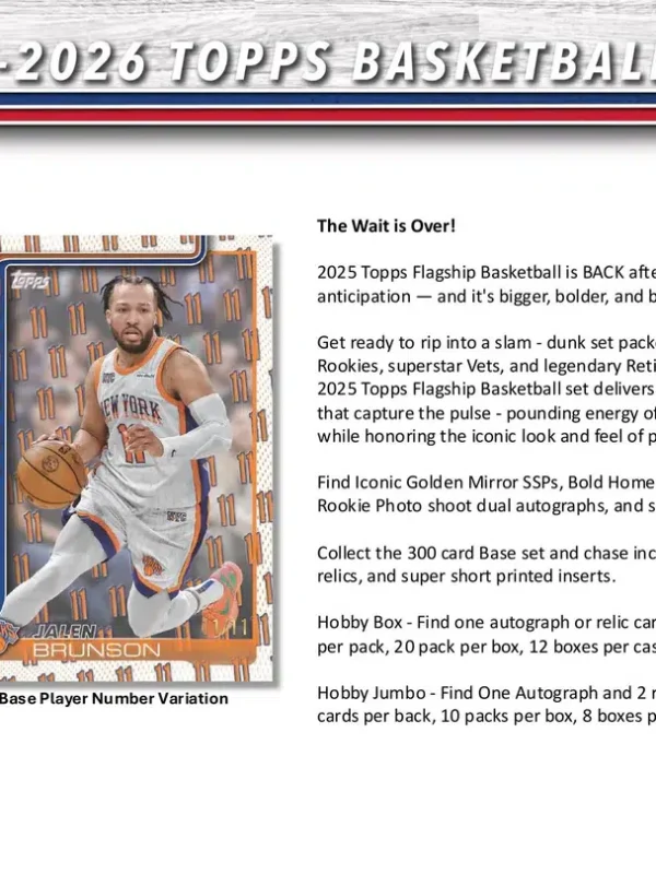 2025-26 Topps NBA Basketball Value Box - Sealed