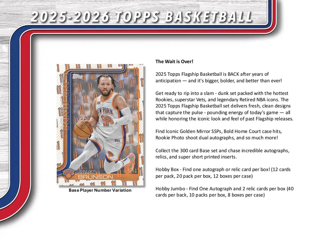 2025-26 Topps NBA Basketball Value Box - Verzegeld