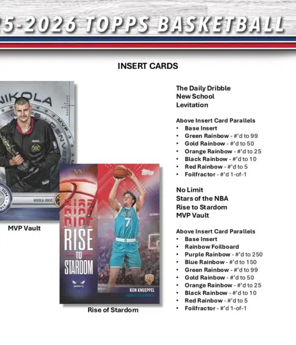 2025-26 Topps NBA Basketball Value Box - Verzegeld