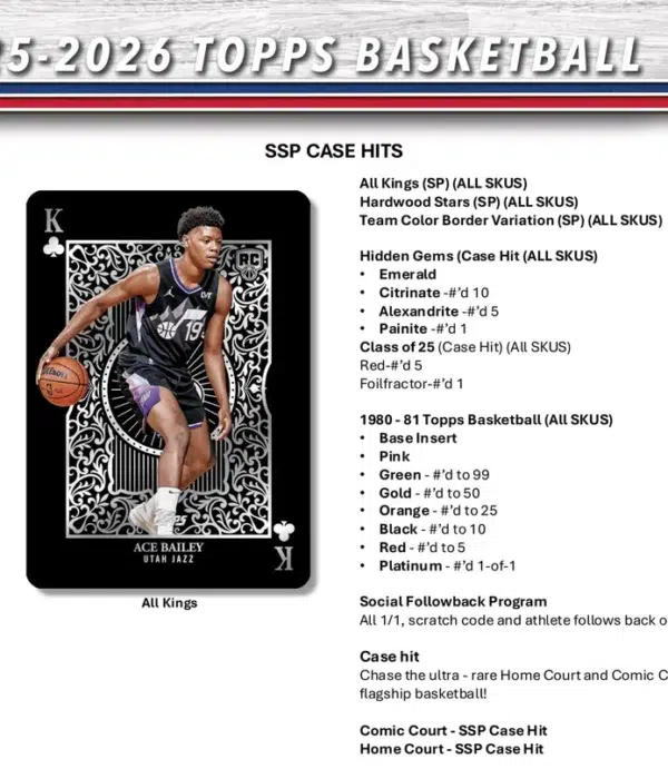 2025-26 Topps NBA Basketball Value Box - Verzegeld