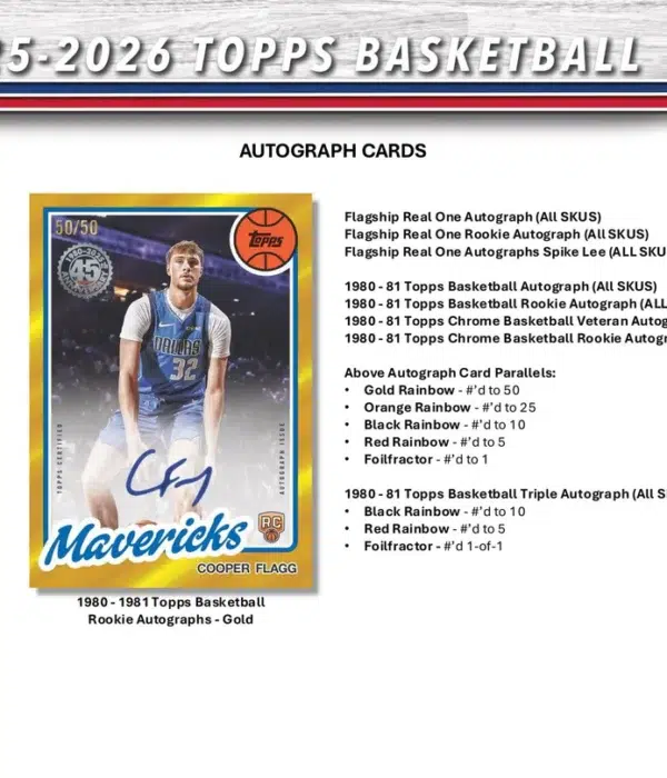 2025-26 Topps NBA Basketball Value Box - Verzegeld