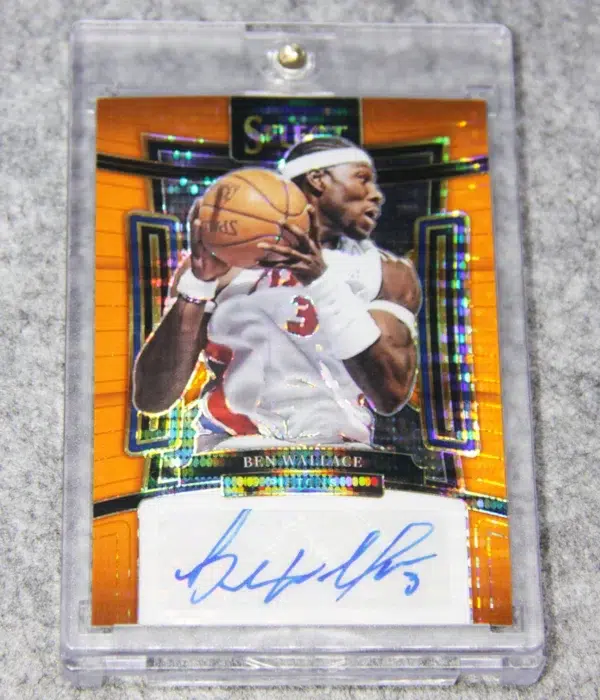 2023-24 Ben Wallace #SS-WAL Panini Select Signatures Neon Orange Pulsar Prizm /30