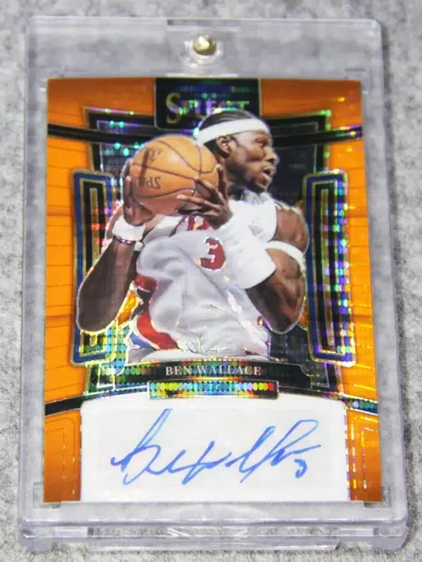 2023-24 Ben Wallace #SS-WAL Panini Select Signatures Neon Orange Pulsar Prizm /30