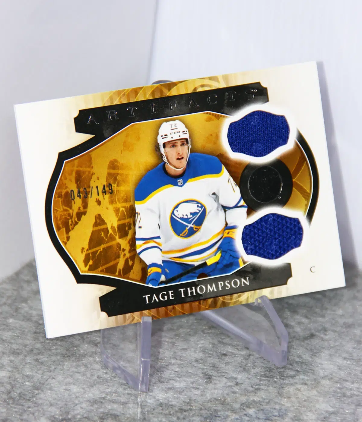2023-24 Tage Thompson #102 Upper Deck Artifacts Dual Patch /149