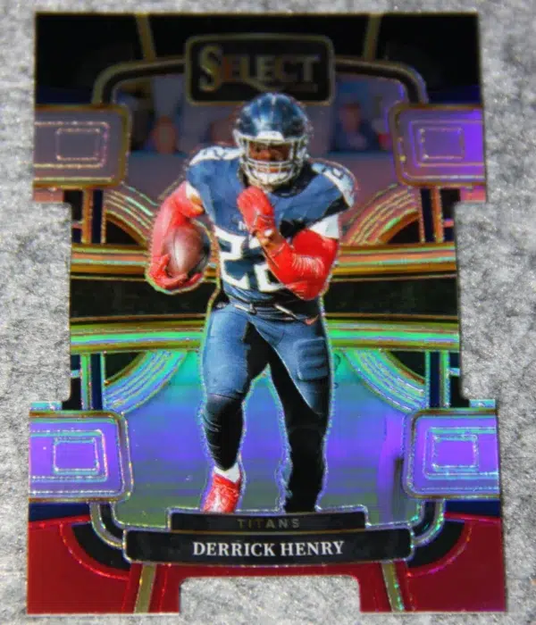 2023 Derrick Henry #95 Panini Select Concourse Black & Red Prizm Die-Cut
