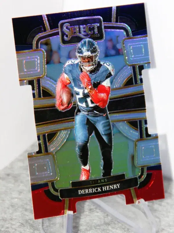 2023 Derrick Henry #95 Panini Select Concourse Black & Red Prizm Die-Cut