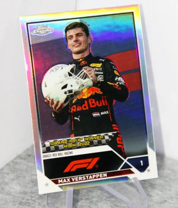 2023 Max Verstappen #148 Topps Chrome F1 Grand Prix Winner Refractor