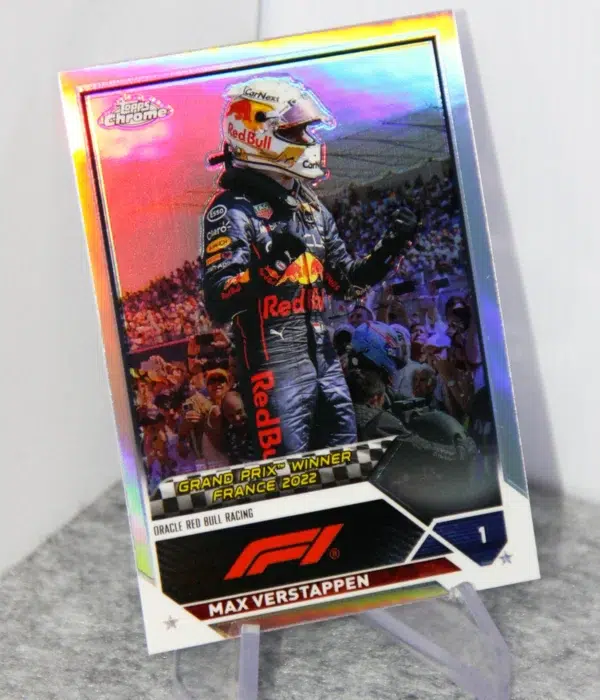 2023 Max Verstappen #155 Topps Chrome F1 Grand Prix Winner Refractor