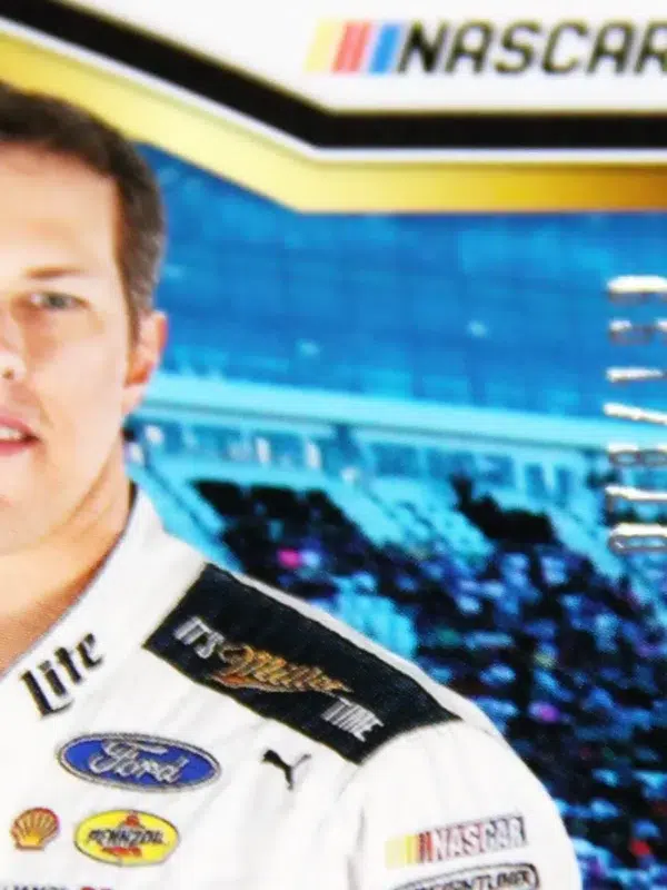 2017 Brad Keselowski #BK Panini Nascar Select Racing Swatches Blue Prizm /199
