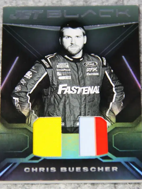 2022 Chris Buescher #JBM-CB Panini Nascar Chronicles Black Racing Jet Black Materials