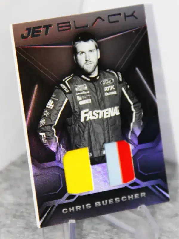 2022 Chris Buescher #JBM-CB Panini Nascar Chronicles Black Racing Jet Black Materials