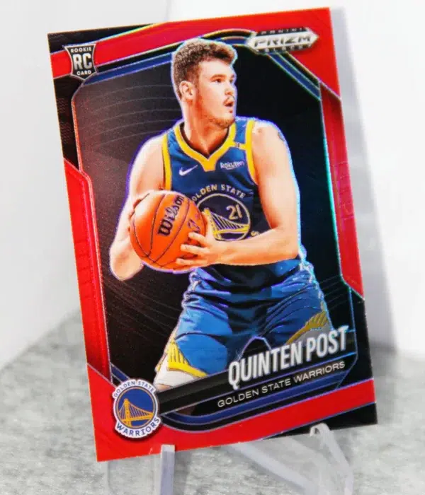 2024-25 Quinten Post #195 Panini Prizm Black Red Prizm RC /299