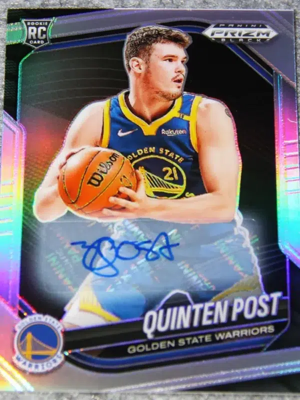 2024-25 Quinten Post #195 Panini Prizm Black Silver Prizm Autograph RC