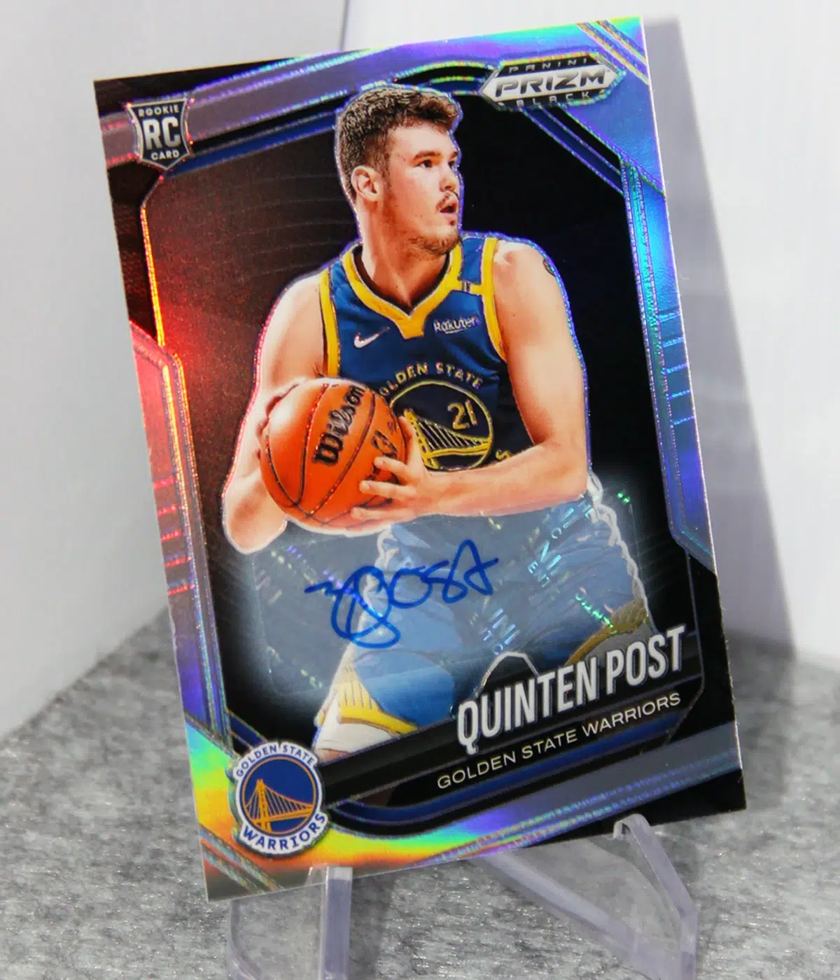 2024-25 Quinten Post #195 Panini Prizm Black Silver Prizm Autograph RC