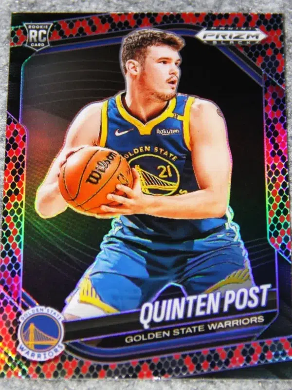 2024-25 Quinten Post #195 Panini Prizm Black SnakeSkin Prizm SSP RC