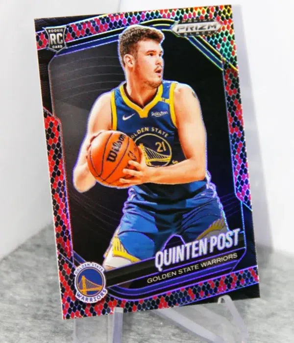 2024-25 Quinten Post #195 Panini Prizm Black SnakeSkin Prizm SSP RC