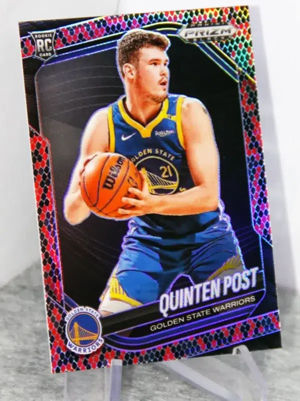 2024-25 Quinten Post #195 Panini Prizm Black SnakeSkin Prizm SSP RC