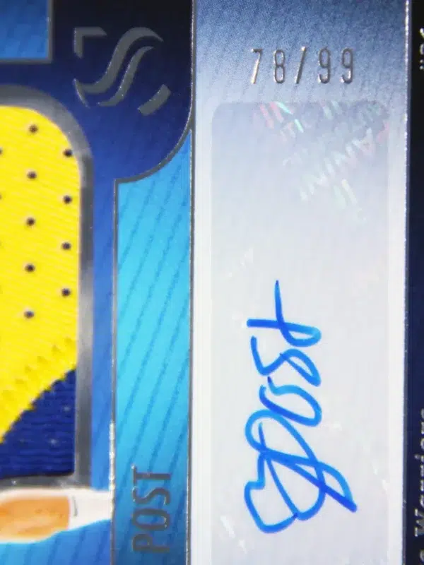 2024-25 Quinten Post #SIL-POS Panini Silhouette Autotographs RC RPA /99