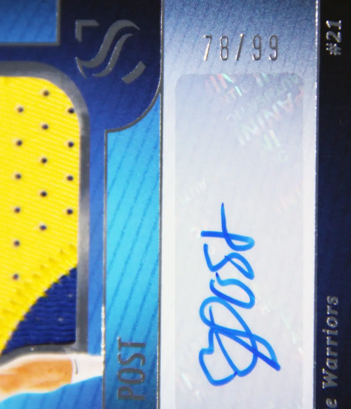 2024-25 Quinten Post #SIL-POS Panini Silhouette Autotographs RC RPA /99