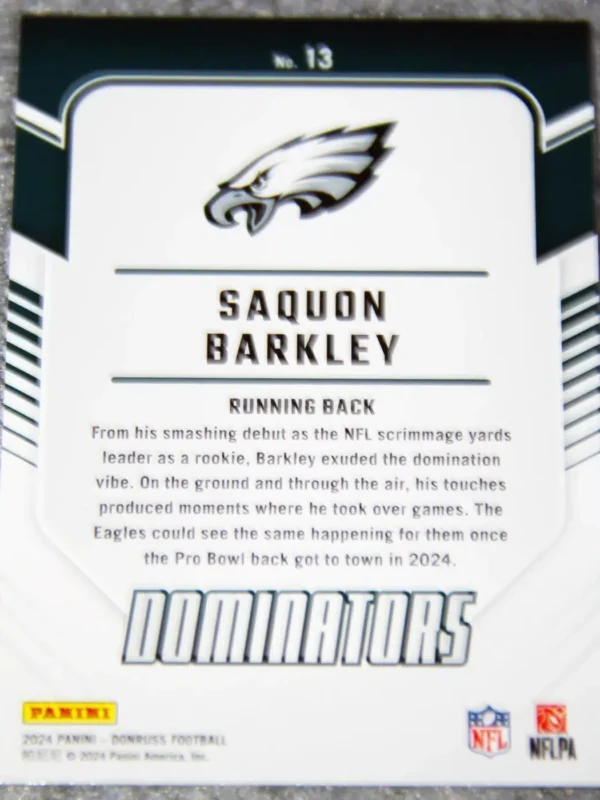 2024 Saquon Barkley #13 Panini Donruss Football Dominators
