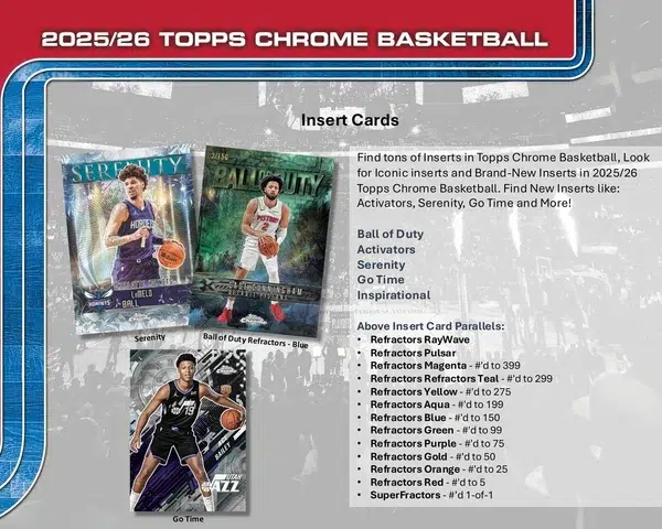 2025-26 Topps Chrome NBA Basketball Mega Box - Sealed