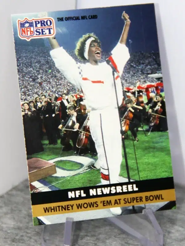1991 Whitney Houston #350 Pro Set Super Bowl XXV NFL Newsreel