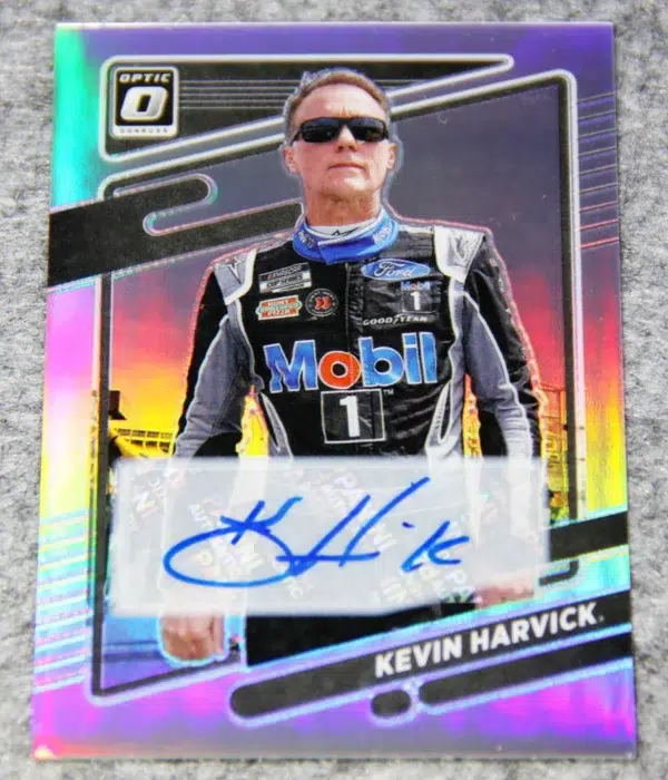 2022 Kevin Harvick #28 Panini Nascar Donruss Optic Holo Prizm Autograph /32