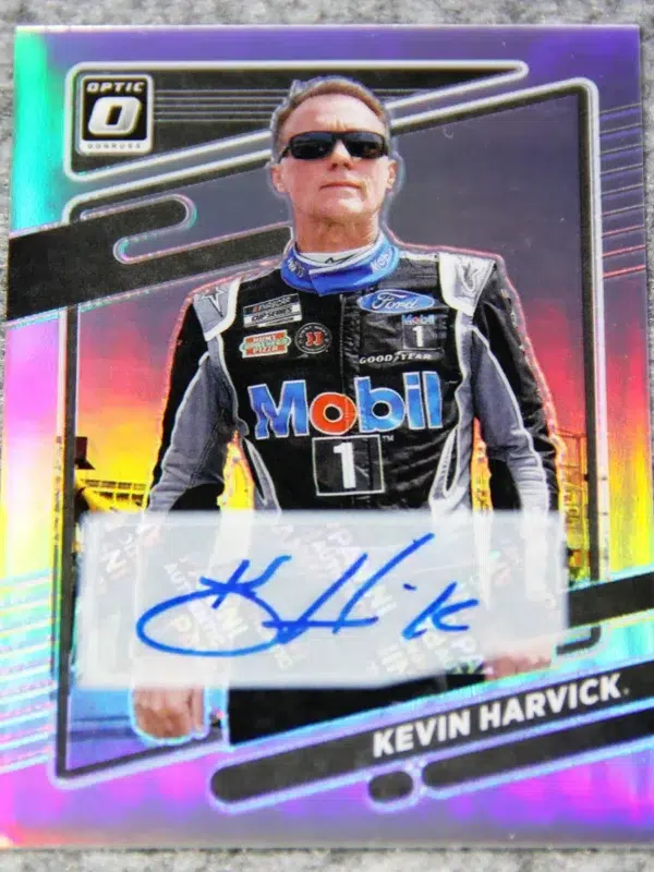 2022 Kevin Harvick #28 Panini Nascar Donruss Optic Holo Prizm Autograph /32