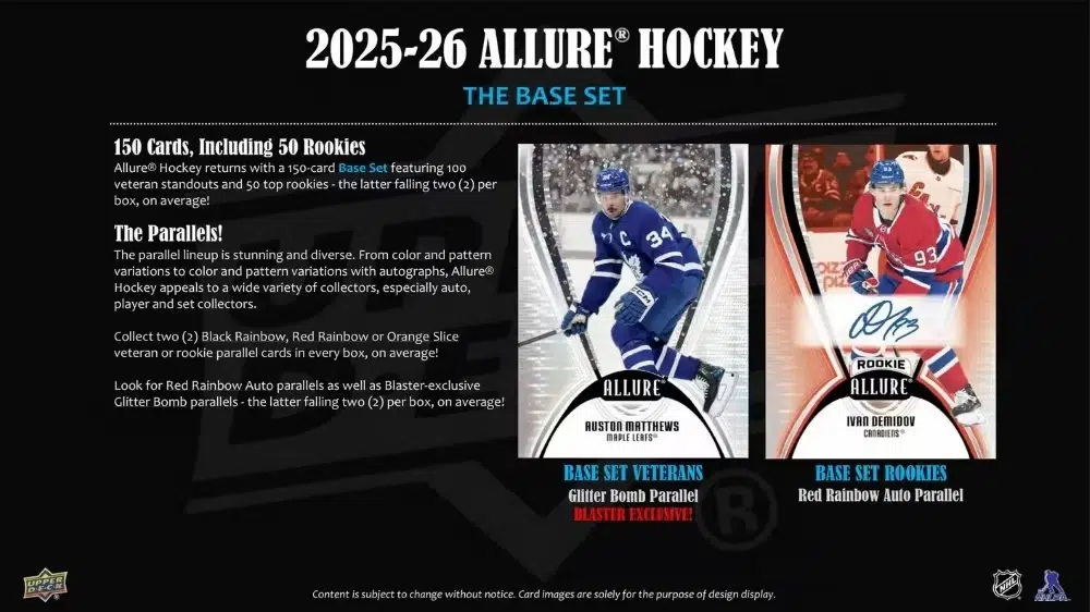 2025-26 Upper Deck Hockey Allure Blaster Box - Sealed