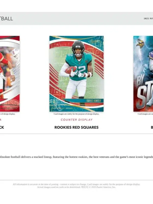2025 Panini Absolute Football NFL Mega Box - Sealed