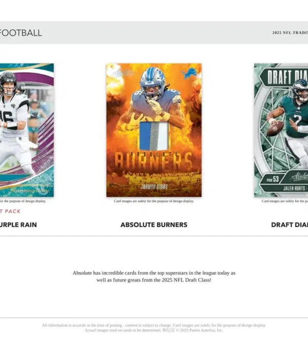 2025 Panini Absolute Football NFL Mega Box - Sealed