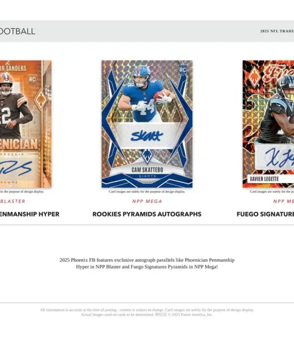 2025 Panini Phoenix Football NFL Blaster Box - Sealed
