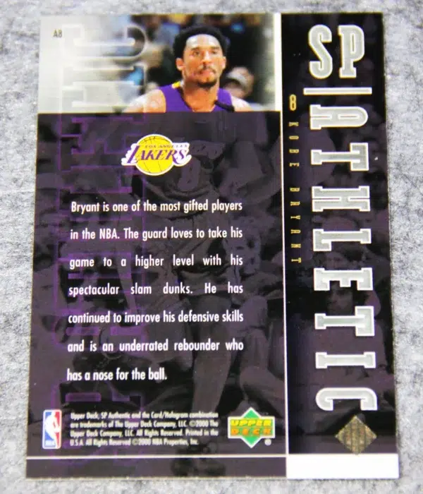 1999-00 Kobe Bryant #A8 Upper Deck SP Authentic SP Athletic