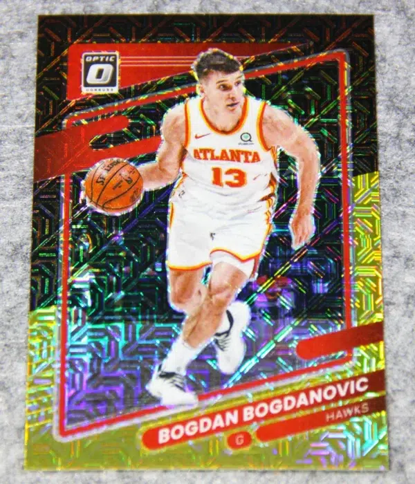 2021-22 Bogdan Bogdanovic #32 Panini Donruss Optic Choice Black Gold /8