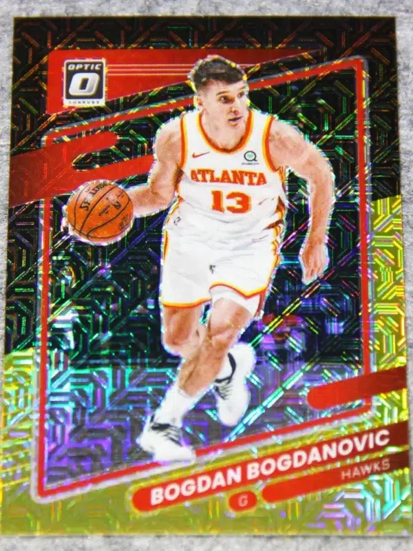 2021-22 Bogdan Bogdanovic #32 Panini Donruss Optic Choice Black Gold /8