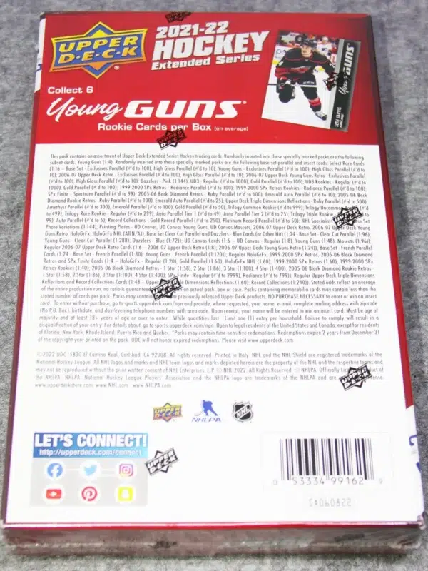2021-22 Upper Deck Hockey Extended Series Hobby Box - Sealed