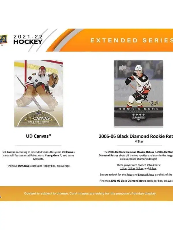 2021-22 Upper Deck Hockey Extended Series Hobby Box - Sealed