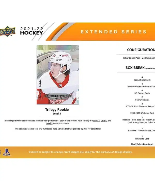2021-22 Upper Deck Hockey Extended Series Hobby Box - Sealed