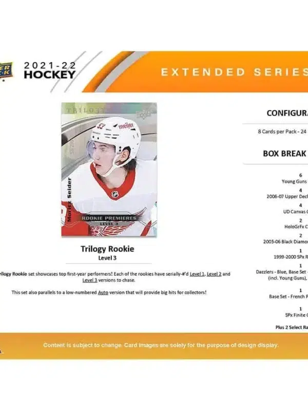 2021-22 Upper Deck Hockey Extended Series Hobby Box - Sealed