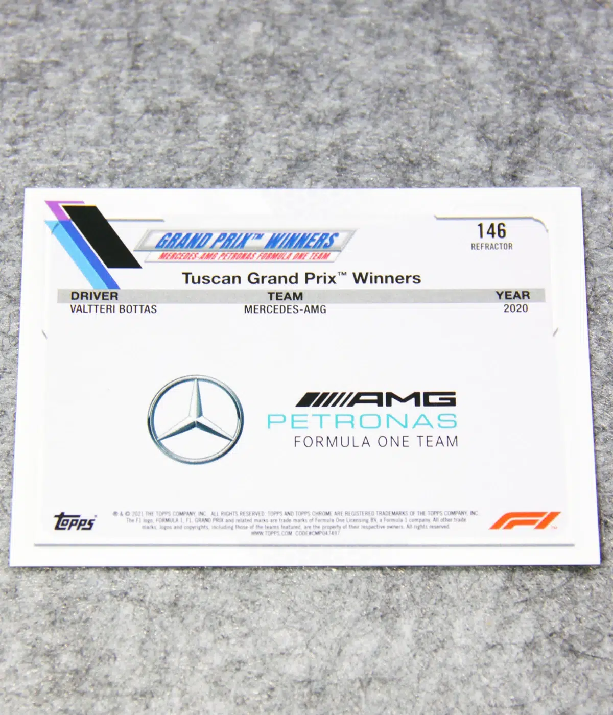 2021 Lewis Hamilton #146 Topps Chrome F1 Refractor